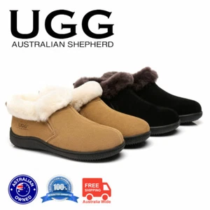 UGG Australian Shepherd Unisex Cow suede+Premium Sheepskin Daley Slipper #513009 - Picture 1 of 30