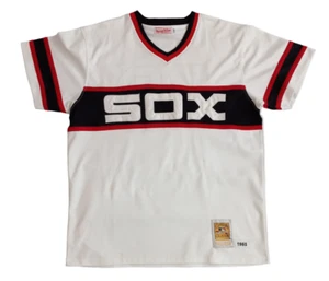 Mitchell & Ness 1985 FISK #72 Chicago White Sox Baseball Jersey White Size 54 - Picture 1 of 10