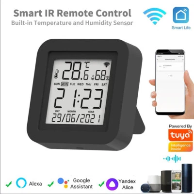 Tuya Smart Home Universal IR Remote With Temperature Humidity Sensor LCD Display - Image 1 of 4