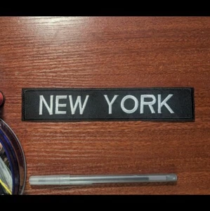 Parche rectangular de hierro bordado en la costa este de Nueva York 1,5x7 pulgadas - Imagen 1 de 3