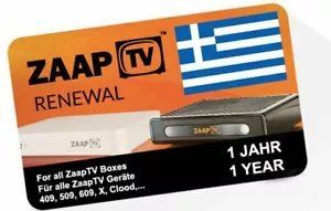 ZaapTV 1 Jahr / year Greek Verlängerung Renewal / Alle Geräte Emailversand - Bild 1 von 2
