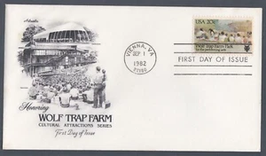 USA 1982 2 FIRST DAY COVERS WITH CACHETS WOLF TRAP FARM PARK + CACHET - Picture 1 of 2