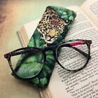 Lunettes de lecture Bling pour femmes, 2,25 lecteurs, étui à lunettes léopard