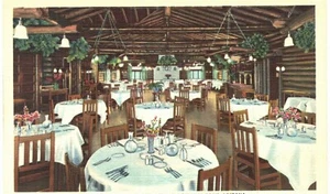 Sala da pranzo Parco Nazionale del Grand Canyon El Tovar Hotel Linen 1940 AZ - Foto 1 di 2