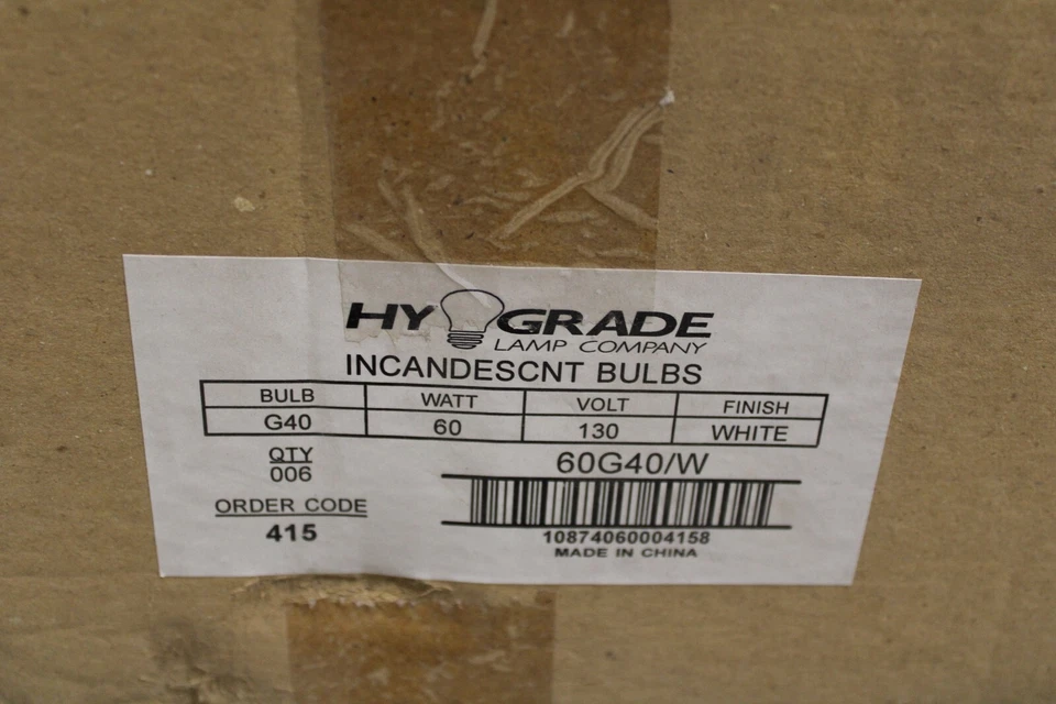 60G40/W , 60W G40 BULBS WHITE FINISH - Image 1 of 1