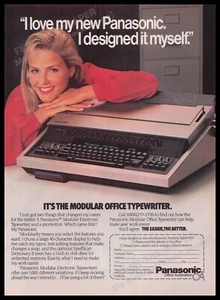 Máquina de escribir electrónica modular Panasonic década de 1980 anuncio impreso 1986 - Imagen 1 de 1