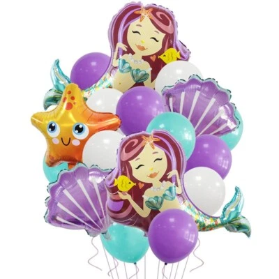 Mermaid Balloon Set Party Supplies Kids Girls Birthday Party Decoration - image 1 of 4