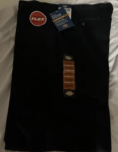 Dickies Boys Flat Front Khaki Pants 20 Husky CLASSIC FIT Blue NWT - Picture 1 of 7