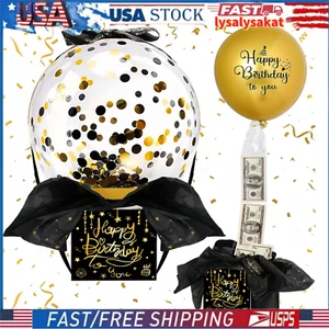 Upgraded Birthday Money Box for Cash Gift Pull, Funny Pull Money Balloon Box - Picture 1 of 12