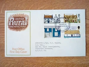 GB FDC 1970 BRITISH ARCHITECTURE ABERAERON SPECIAL P/MARK (1/- stamp) - Picture 1 of 1