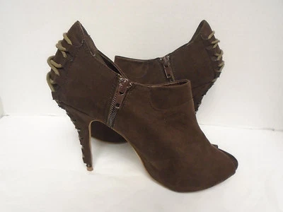 Botines Miss Me para mujer marrón con punta abierta talla 7,5 Foto 1 de 4