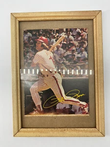 Vintage Pete Rose Batting Photo With Frame - Picture 1 of 2