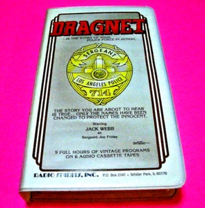 RADIO SPIRITS DRAGNET - SIX (6) AUDIO CASSETTE TAPES - 9 HOURS - JACK WEBB-1996 - Picture 1 of 7
