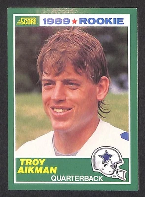 Tarjeta de novato 1989 Score #270 Troy Aikman RC - casi nueva-como nueva Foto 1 de 2