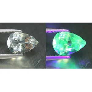 0.84 Cts" Antiguo_100% Natural Sin Tratar Mexicano UV Cambio de Color Ópalo Hialita " - Imagen 1 de 5