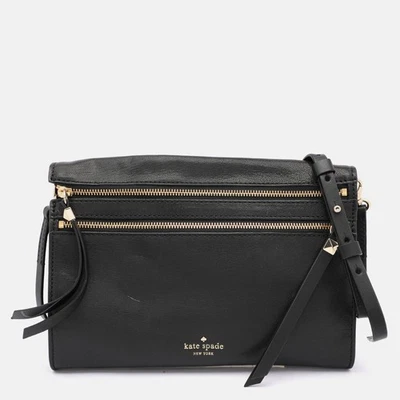Kate Spade Black Leather Social Butterfly Skyler Crossbody Bag - Image 1 of 4
