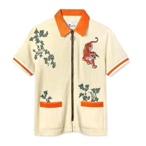 Tombolo 'Crouching Tiger, Hidden Beverage' Cabana Shirt - Large - Picture 1 of 4