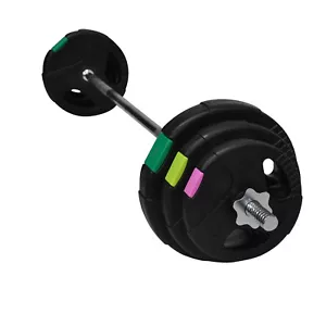 22.5kg - 150cm Barbell Bar Weight Set - Double Handle Weight Plate - Weight Sets - Picture 1 of 9