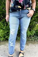 $128 Details about  / Free People OB548601 Denim Blue Destroyed by Syxx Boyfriend Jeans