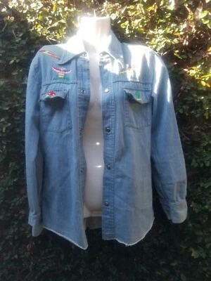 Vintage Fox Run embroidered denim jacket - Image 1 of 4