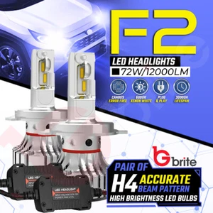 F2 H4 CANBUS ERROR FREE WHITE LED KIT 6000K MOT LEGAL ACCURATE BEAM PATTERN UK - Picture 1 of 9
