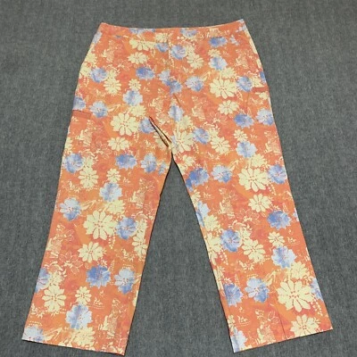 Pantalones Sigrid Olsen Mujer 14 Capri Bolsillos Elastizados Floral Damas Informales Foto 1 de 4
