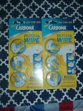 CARBONA ON-THE-GO PUSH & WIPE LAUNDRY STAIN WIPES-3 WIPES LOT OF 2