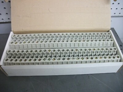 TELEMECANIQUE BOX OF 50 16mm2 SCREW CLAMP TERMINAL BLOCKS AB1VVN1635U NIB - Image 1 of 3