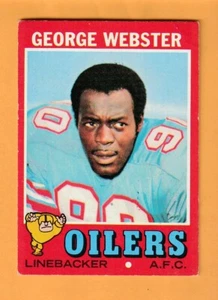 George Webster Houston Oilers 1971 Topps #197 Michigan State Spartans - Foto 1 di 2