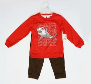 Toddler Baby  Shark Sweater +Pants 100% Cotton Pyjama Sets size 2-4 - Foto 1 di 2