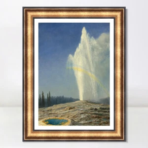 Lienzo enmarcado impresión de giclee arco iris #2 por Albert Bierstadt arte de pared decoración del hogar - Imagen 1 de 16