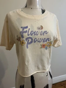 Sports Girl Top size XXS Flower Power Print T-Shirt - Light Weight Fabric- BNWT - Picture 1 of 6