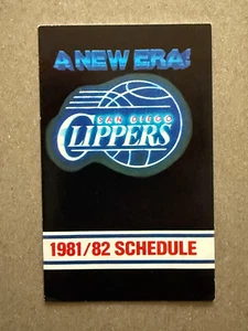 NBA 1981-82 SAN DIEGO CLIPPERS Schedule Basketball SANDS / KOGO Pre Los Angeles - Picture 1 of 4