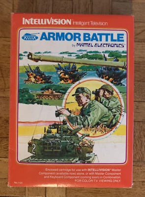 Intellivision Armor Battle In Box W/ Cartridge instructions and 2 Overlays - Image 1 of 3