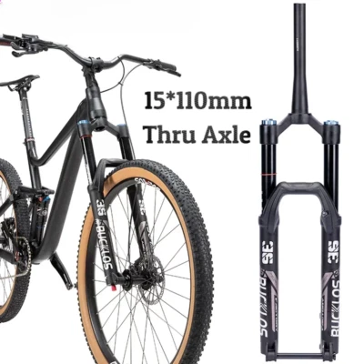 27.5/29Inch MTB Bicycle Air Fork 15*110mm Boost Fork Travel 160mm Thru Axle Fork - Image 1 of 4