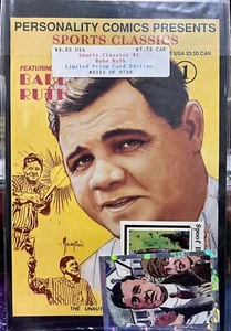 BABE RUTH Personality Comics Presents SPORTS CLASSICS Ltd Prism Card /0750! - Picture 1 of 4