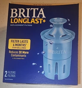 Brita LONGLAST + Replacement Filters (2X) 120 Gallons - 6 Months Fast Shipping - Picture 1 of 1