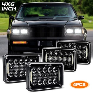 Faros LED 4x6" 4 piezas alto bajo con DRL para Buick Regal Grand National 1982-1987 - Imagen 1 de 11