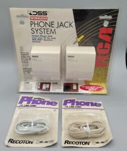 RCA Wireless Phone Jack System: Base Unit, Extension Jack & 6' Phone Cord 