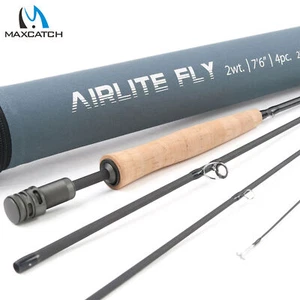 Maxcatch AIRLITE 2/3WT 7'6'' Lightweight Fly Fishing Rod IM10 Carbon Fiber - Picture 1 of 7