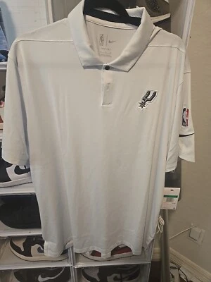 Nike NBA Men's White San Antonio Spurs Polo Shirt XL - Image 1 of 4