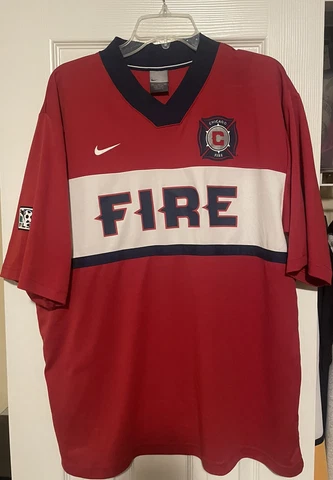 Vintage Nike MLS Chicago Fire Authentic Jersey 2000s Rare Cover