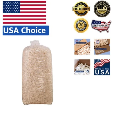 7 pies cúbicos de cacahuetes biodegradables - seguros, ligeros, ecológicos Foto 1 de 4