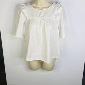Blusa blanca Old Navy para mujer Top XL de encaje marfil con mangas acampanadas Cottagecore - Imagen 1 de 1