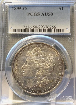 1895 O $1 Morgan Silver Dollar PCGS AU 50 - Image 1 of 4