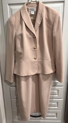 Traje Blazer Falda Rosa Pálido Vintage Saville Años 90 Forrado Talla 12 Foto 1 de 4