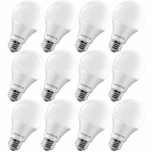12x Luxrite LED A19 Standard Bulb 75W Equiv. 1100lm 2700K Enclosed Fixture Rated - Picture 1 of 8