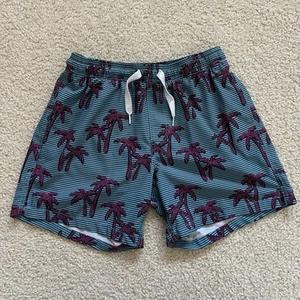 Maamgic Men Swim Shorts Trunks Sz Small 5.5 Quick Dry Pool Beach Cocotier Rouge - Picture 1 of 15