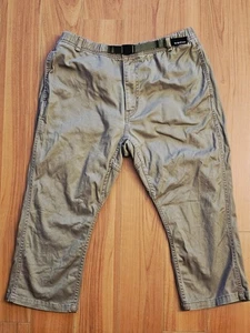 Manastash Belted Cropped Climbing Bouldering Canvas Pants Large Dark Khaki - Picture 1 of 14