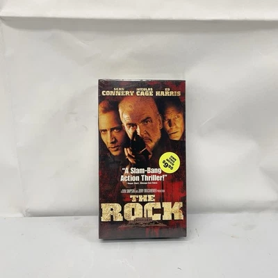 The Rock VHS 1996 Factory Sealed Sean Connery Nicolas Cage Ed Harris Action - Imagem 1 de 3